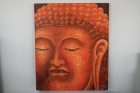 T�te de bouddha peinte