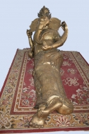 Ganesha allong� en bronze