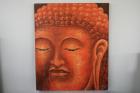 Head of Buddha painted